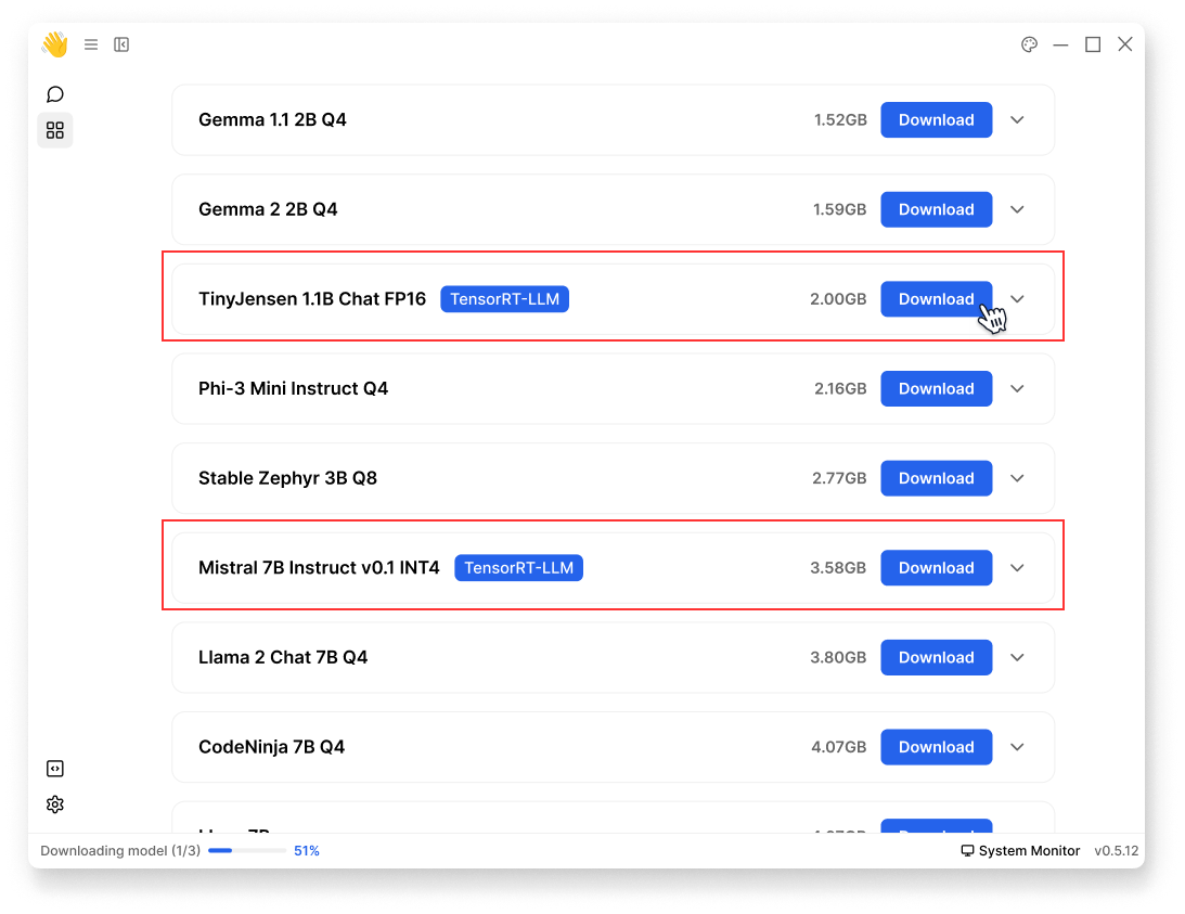 Download TensorRT-LLM Model